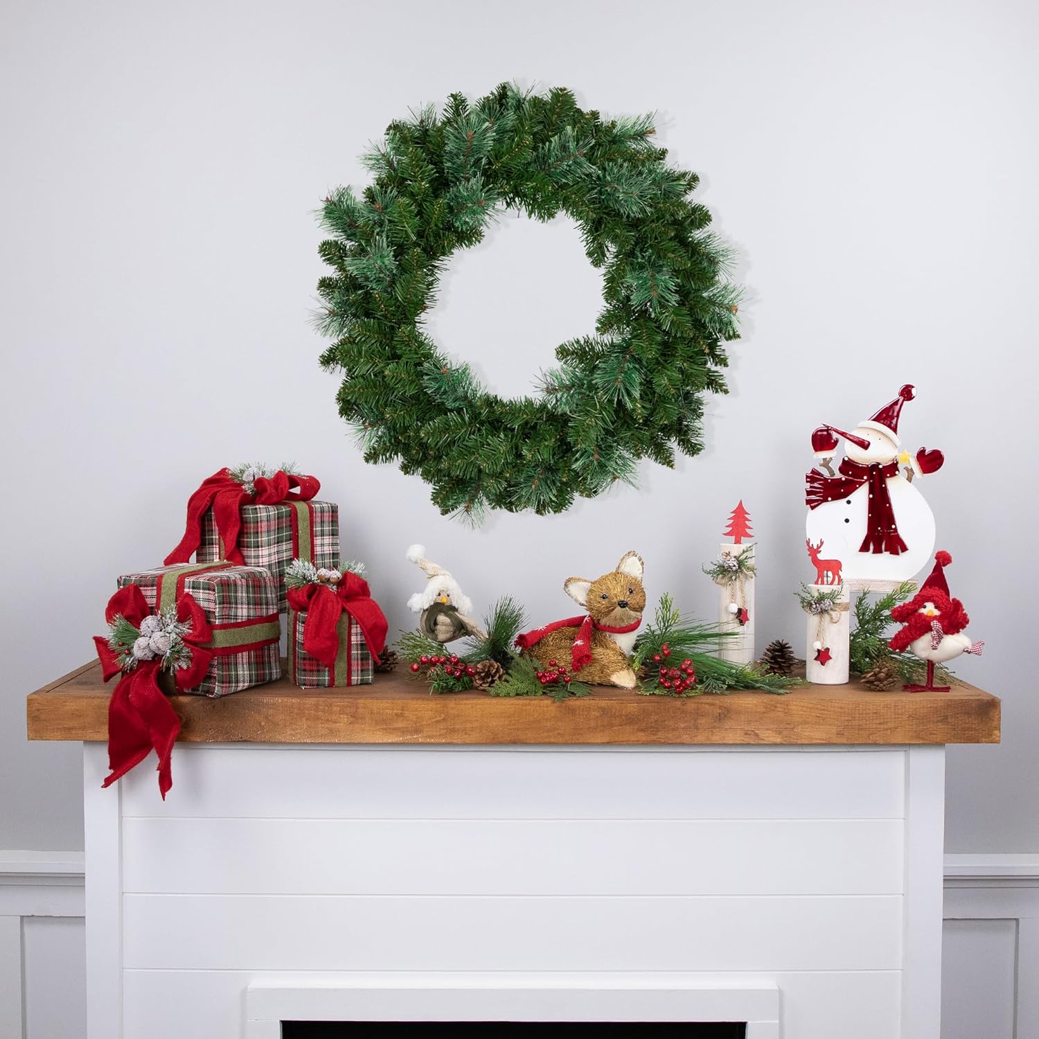 Northlight Cashmere Mixed Pine Artificial Wreath 24 Inch Unlit