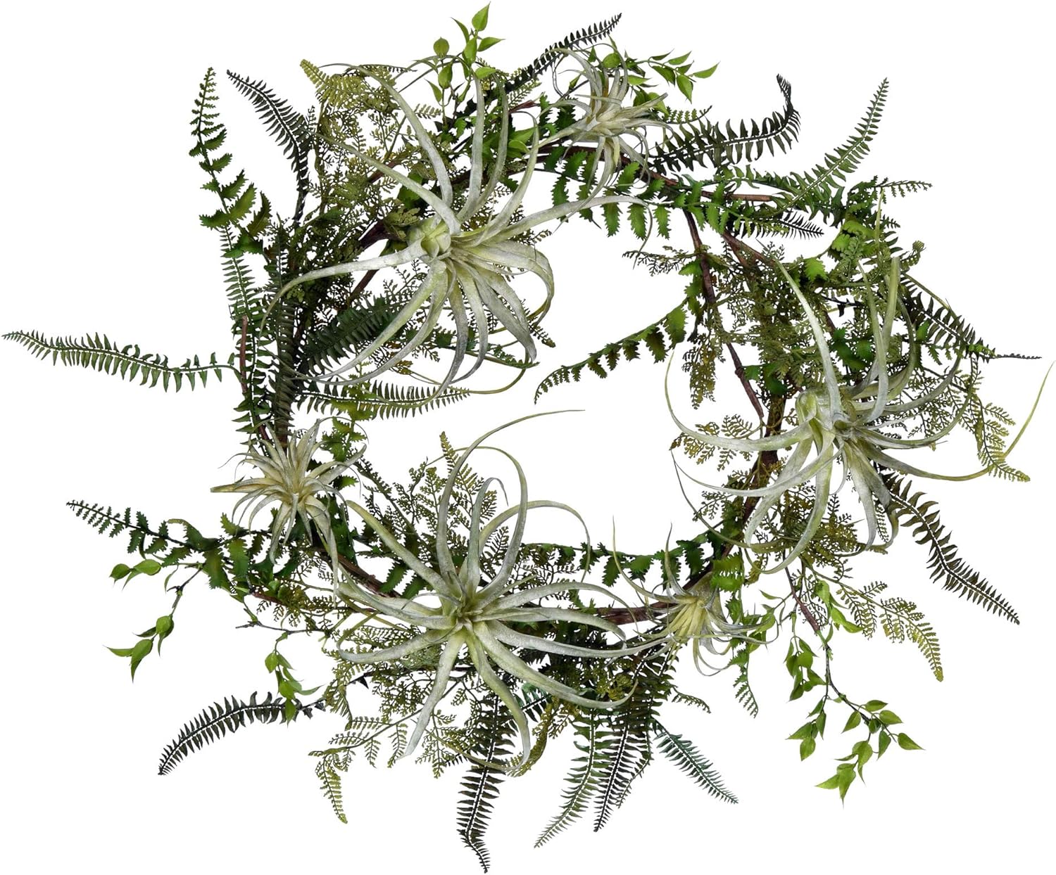 Vickerman 24 Inch Artificial Green Fern Wreath