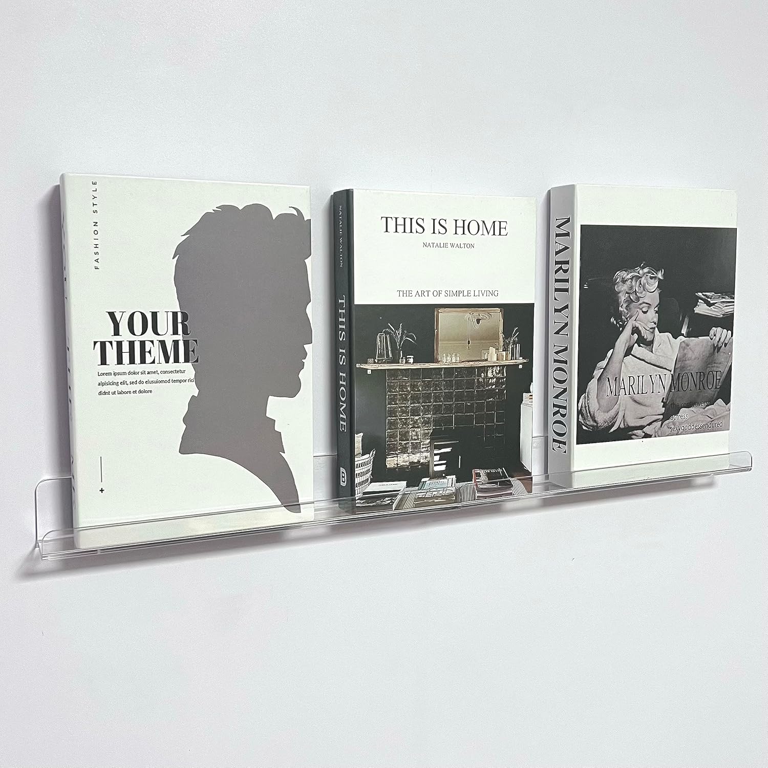 12 Inch Vinyl Record Wall Mount 8 Pack Clear Shelves