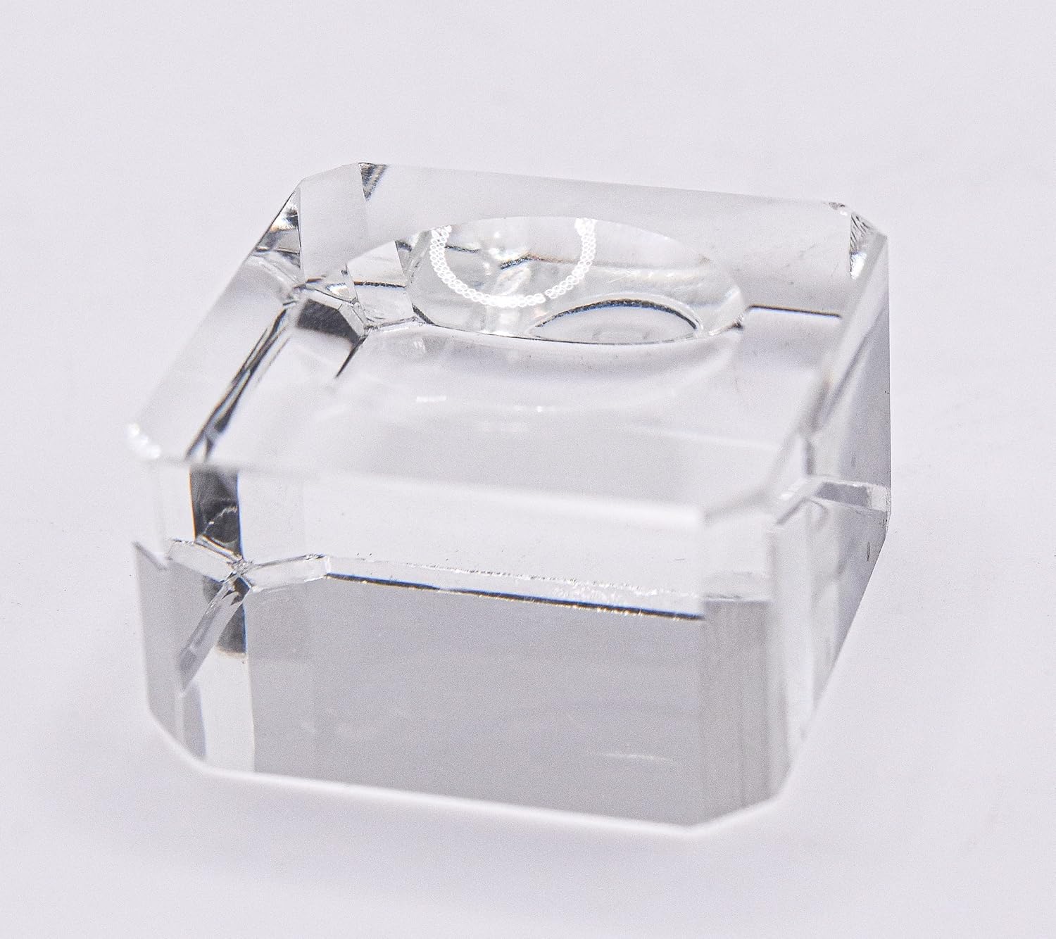 Clear Glass Pedestal for Spheres and Eggs Display