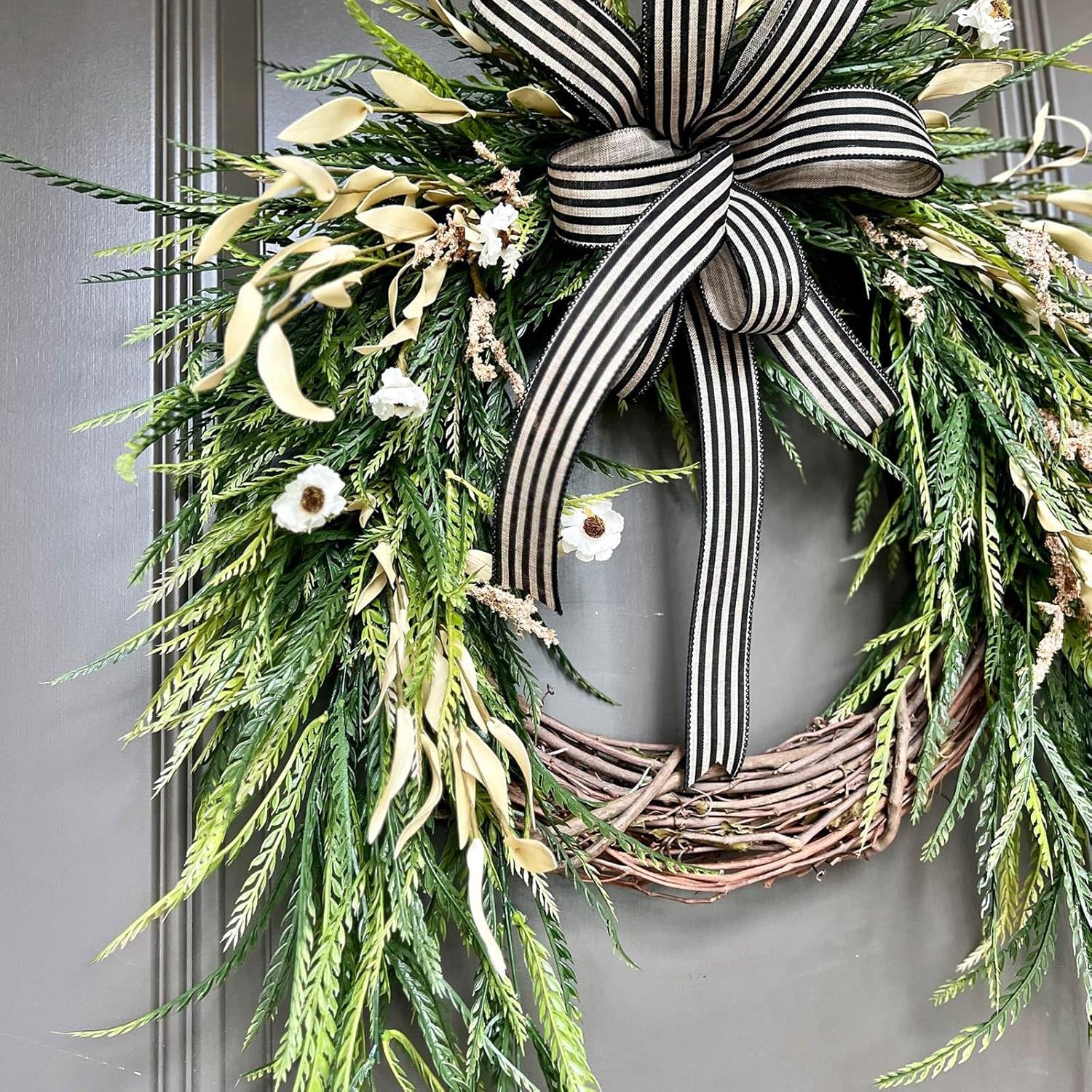 Artificial Summer Wreath with Tulips and Greenery