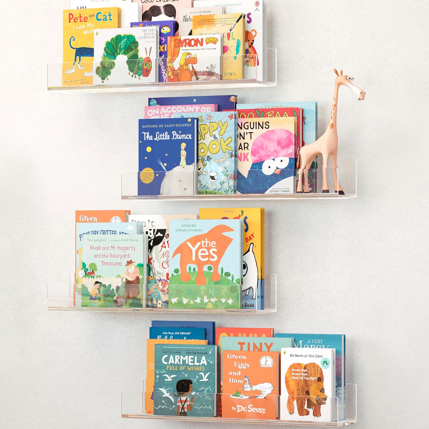 NATURE SUPPLIES Clear Floating Shelves Set of 4