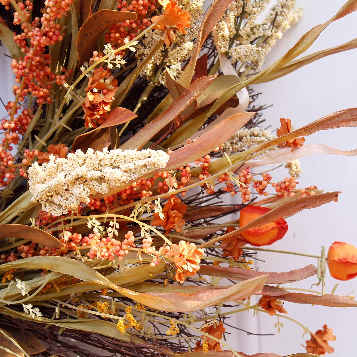 Dseap 24 Inch Fall Wreath for Front Door
