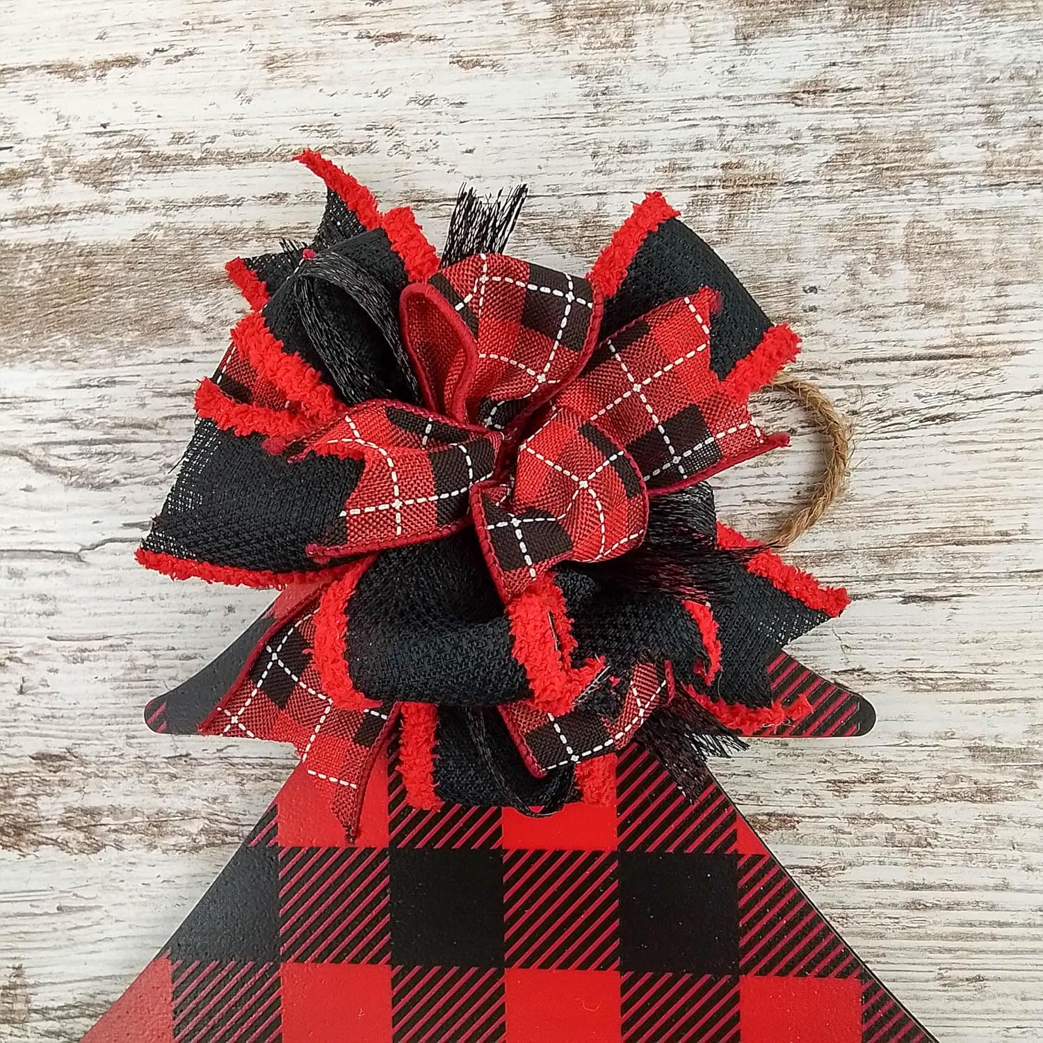 18 Inch Monogram Door Hanger with Red-Black Bow