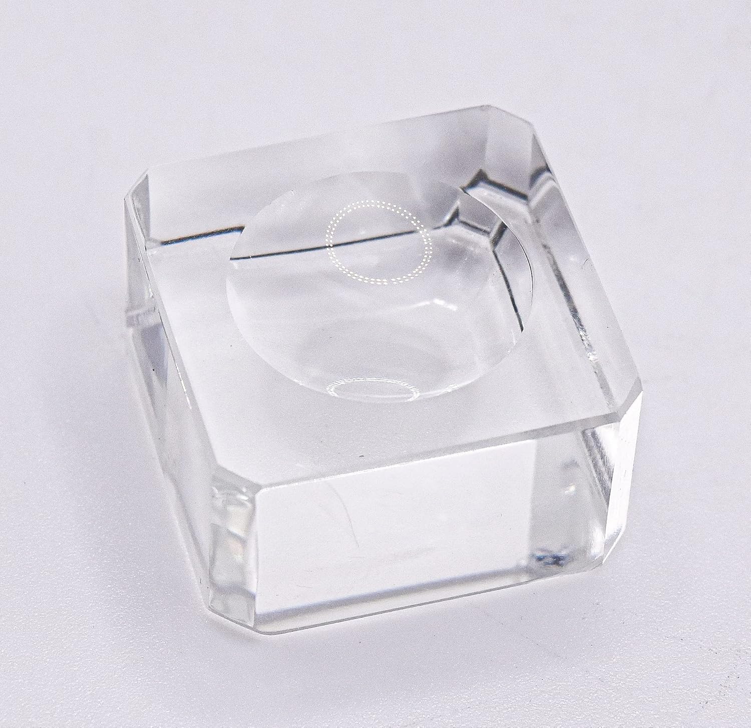 Clear Glass Pedestal for Spheres and Eggs Display
