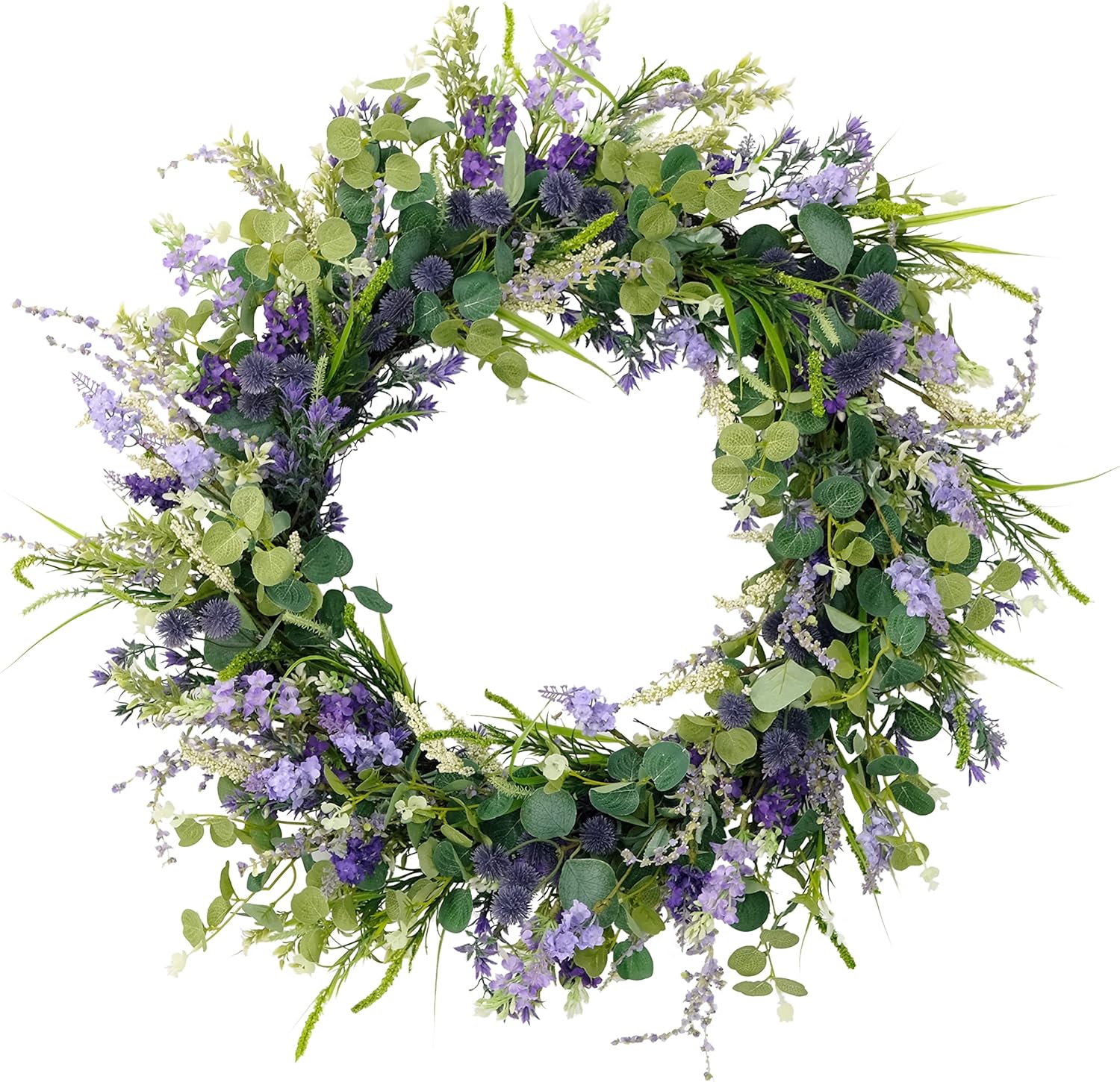 Puleo International 30 Inch Artificial Eucalyptus Spring Door Wreath