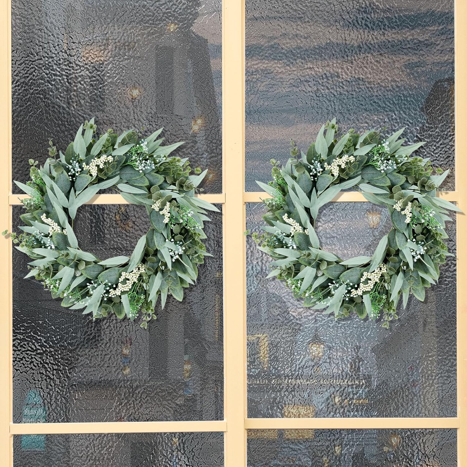26 Inch Eucalyptus Wreath Artificial Greenery