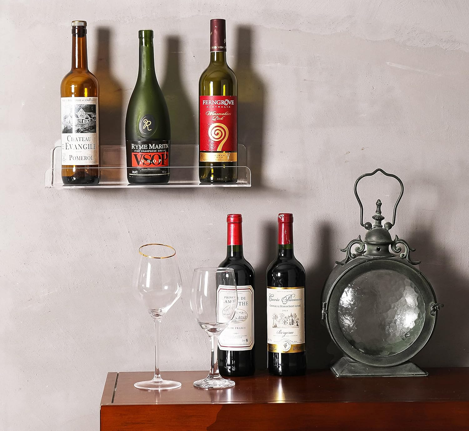 Sooyee Clear Acrylic Floating Shelves 6 Pack
