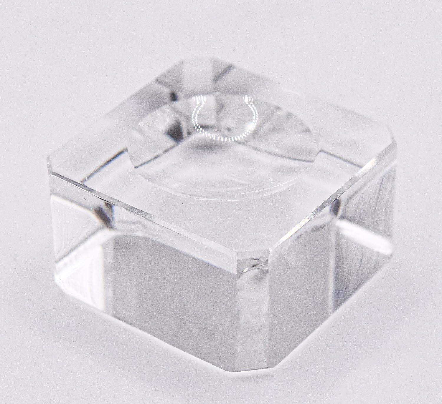 Clear Glass Pedestal for Spheres and Eggs Display